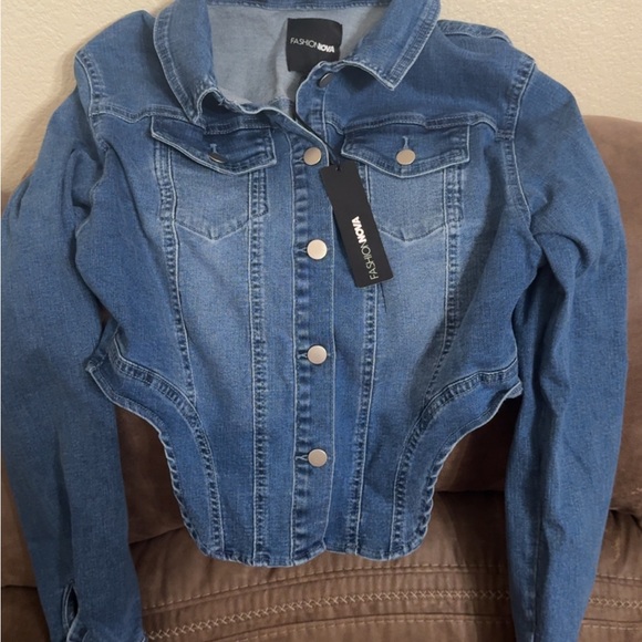 Fashion Nova Blue Jean Jacket - Picture 2 of 3